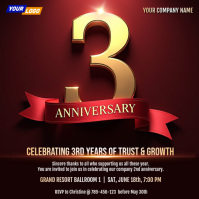 Preto Company Anniversary Celebration โพสต์บน Instagram Template