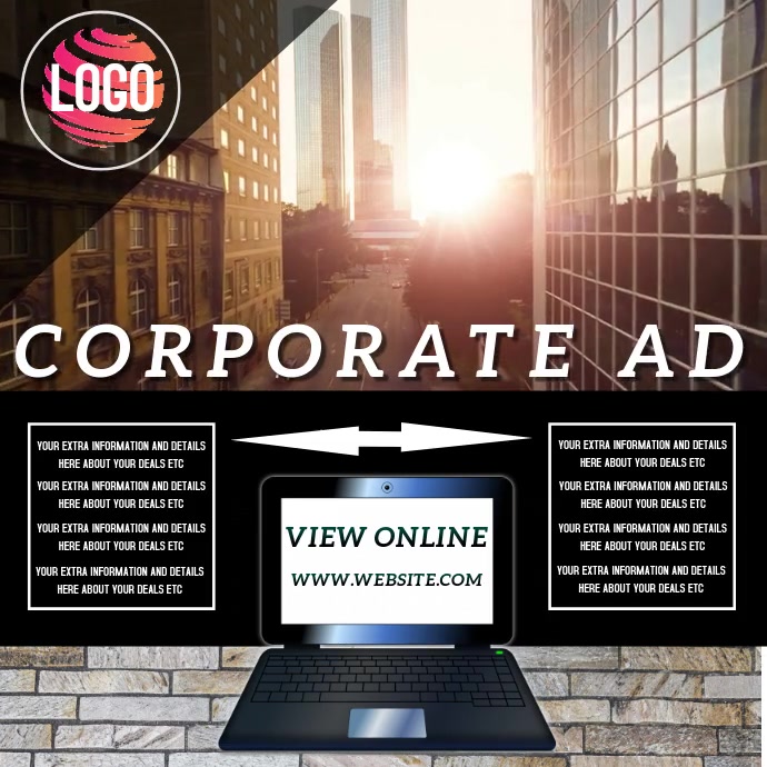 Company Ad Examples Corporate Advertisement Template | PosterMyWall
