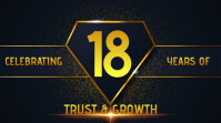 Company Anniversary Badge Banner YouTube Channel Cover Photo template