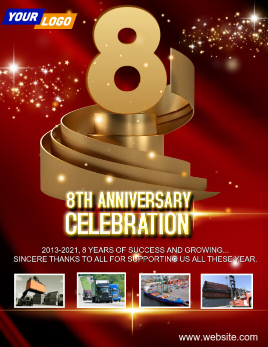 Company anniversary design Flyer (US Letter) template