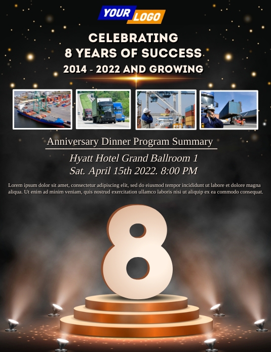 Company anniversary design Template PosterMyWall