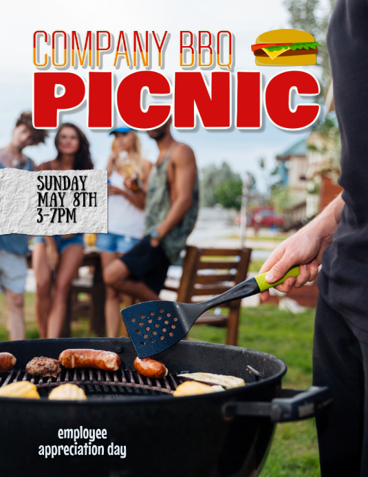 company bbq picnic flyer Template PosterMyWall