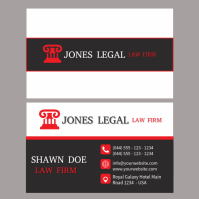 Red Company Business Calling Card Template | PosterMyWall