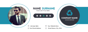 Blanco Professional Business Card Facebook Cover Photo Template