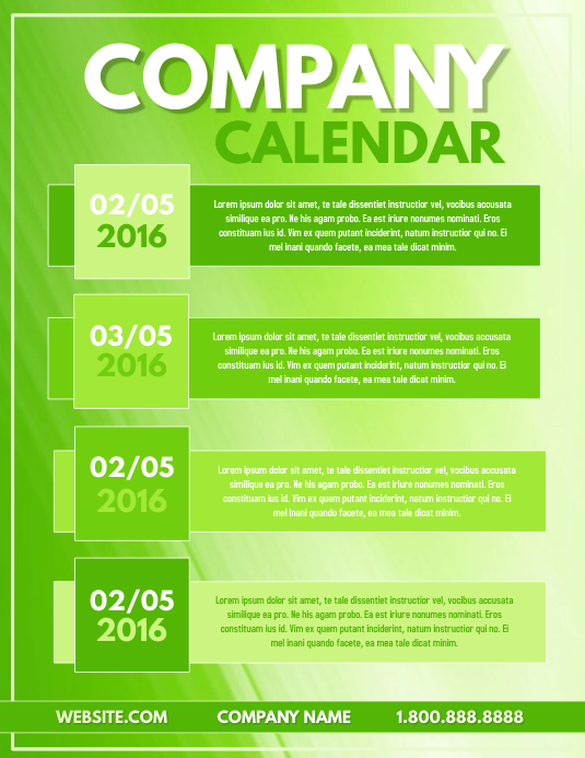 Company Calendar Template PosterMyWall