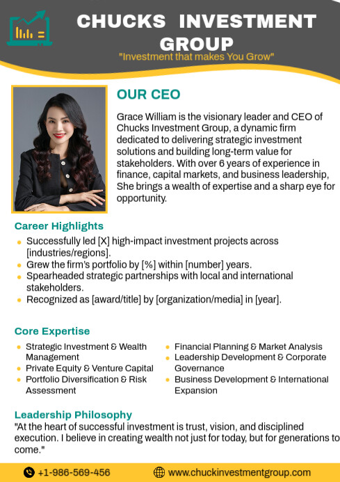 Copy of Company CEO Professional Profile Ad | PosterMyWall