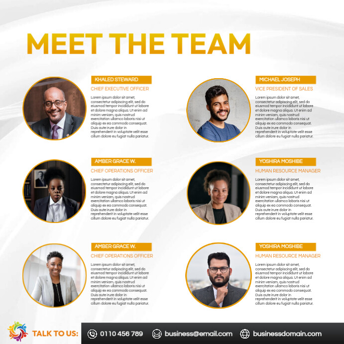 company employee profile Template | PosterMyWall