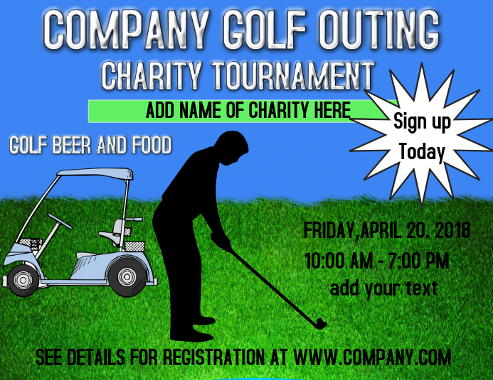 COMPANY GOLF OUTING GOLF GOLF CHARITY OUTING Template PosterMyWall