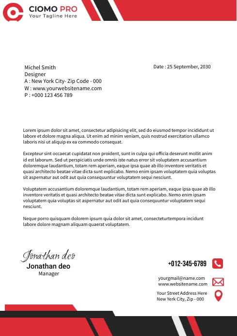 Header For Work Company Header Template | PosterMyWall