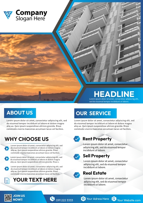 Company Headline A4 template