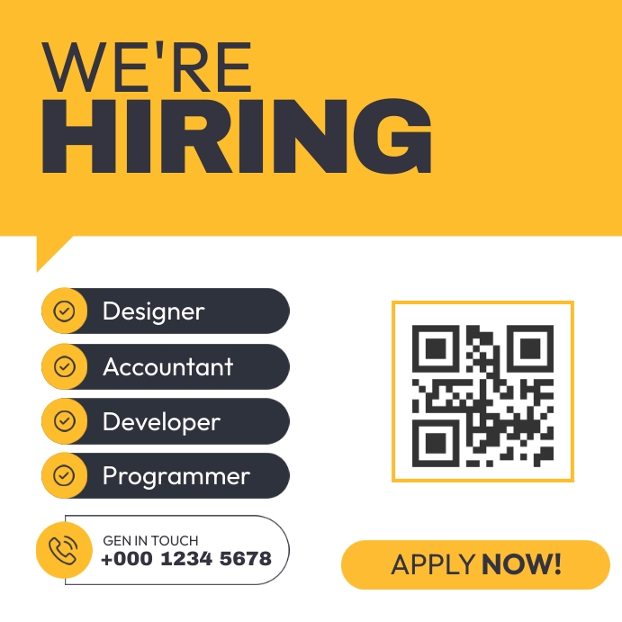 Company Hiring Ads Template | PosterMyWall