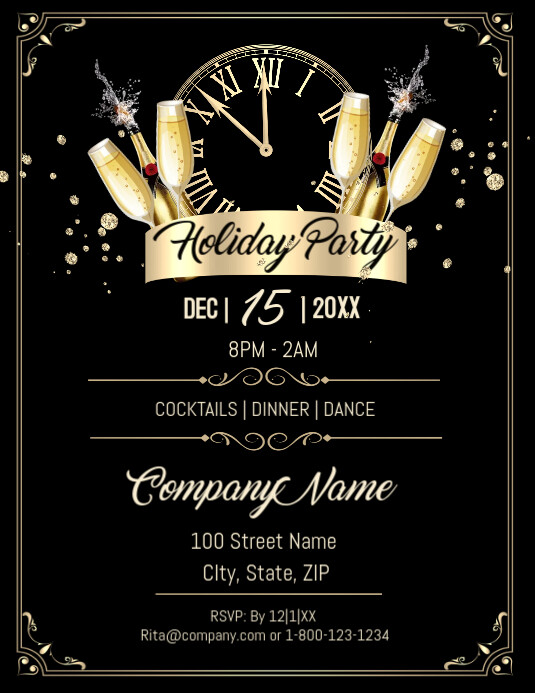 Company Holiday Party Template | PosterMyWall