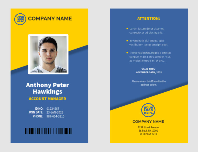 High Resolution Id Card Id Card Logo Design