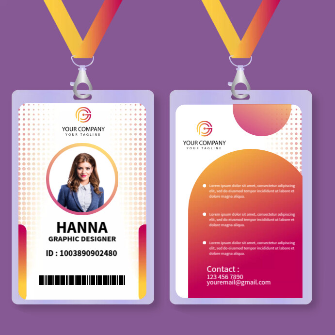 Company Id Template | PosterMyWall