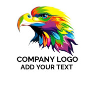 white and orange and black colors logo templa Template | PosterMyWall