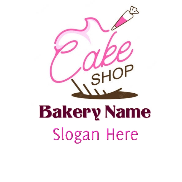 pastel pink bakery and cakes nice logo design for... Company Logo Template | PosterMyWall