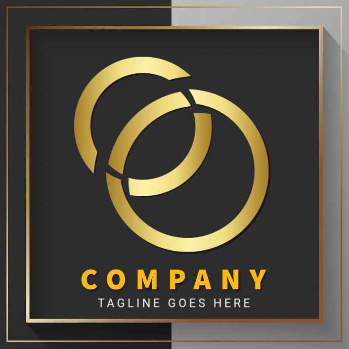 Layout Logo Round Gold R Round Gold Logo Template | PosterMyWall