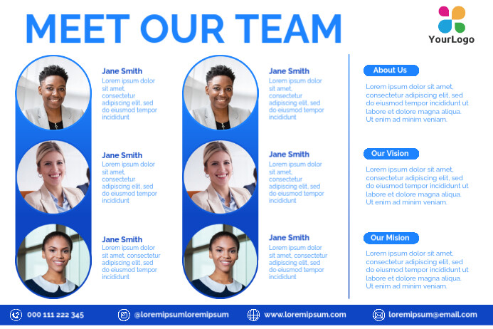 company meet our team Template | PosterMyWall