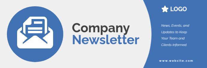 Company Newsletter Email Header Template for Business Updates and Team Communication Isihloko Se-imeyili