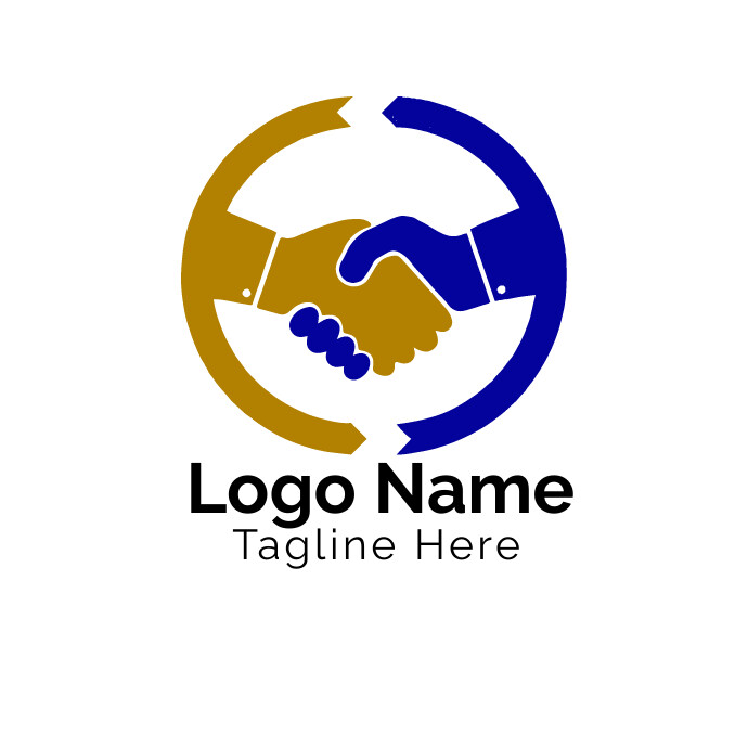 Company Partnership Logo Design Template