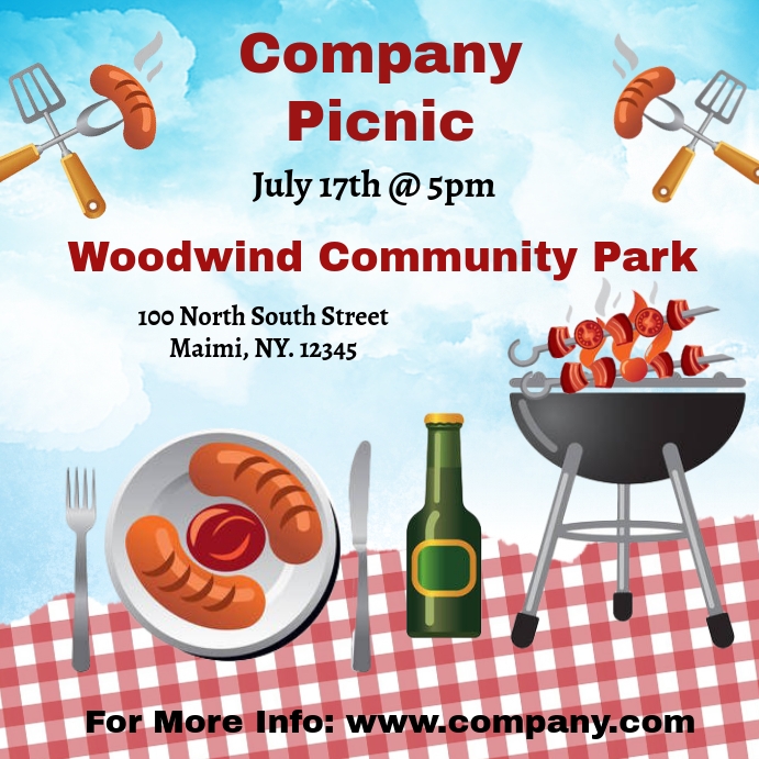 Company Picnic Template Instagram Plasing