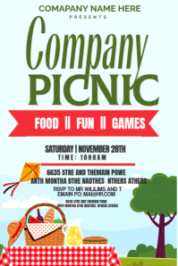 Company Picnic Flyer Template Free, Company Picnic Poster Template, Company Picnic Poster, Company P