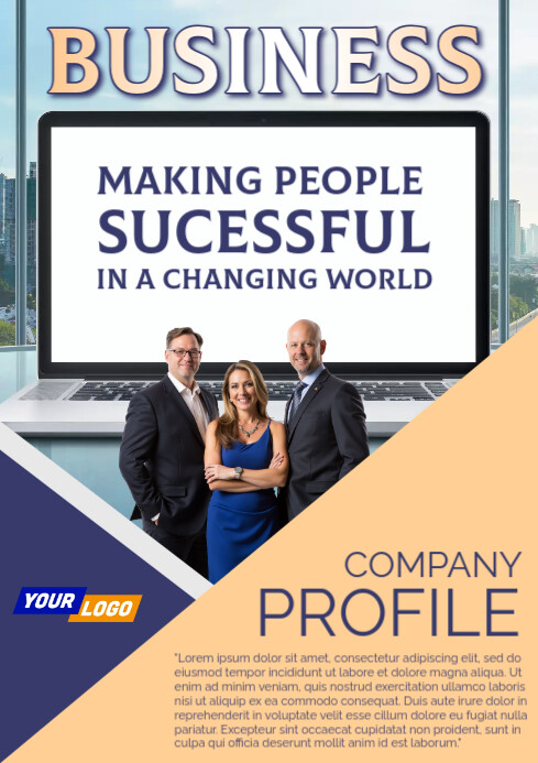 Company Profile Cover Design A4 template