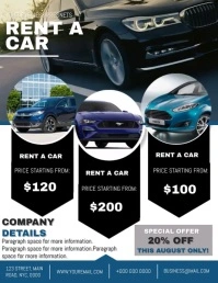Company Rent a Car Flyer template