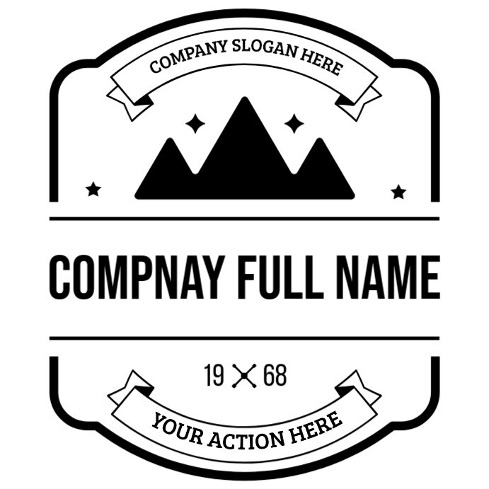 Company Seal Stamp Kvadrat (1:1) template