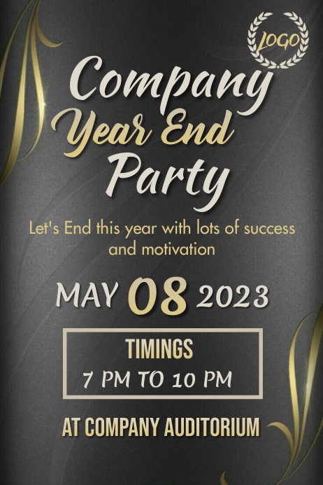 Company Year End Party Template | PosterMyWall