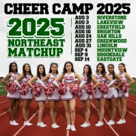Compete. Connect. Conquer: Cheer Camp Instagram Post template