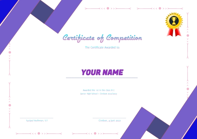 Competition Certificate Template PosterMyWall