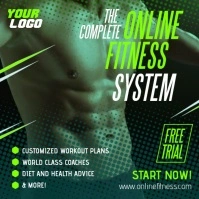Complete Online Fitness app video ad Instagram Post template