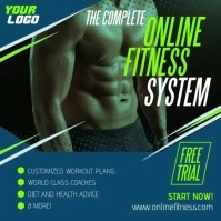 Complete Online Fitness System App Ad Instagram 帖子 template
