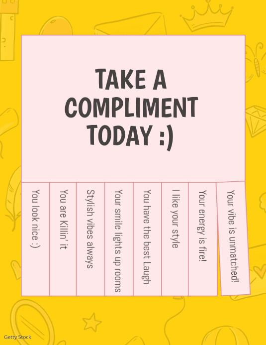 Compliment Day Tear Off Post Template | PosterMyWall