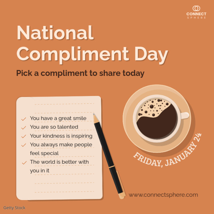 Compliment Day Visual Instagram Post template