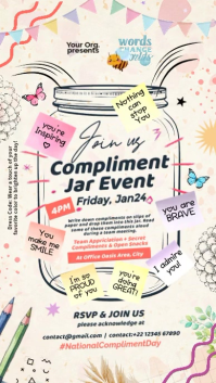 White National Compliment Day Event เรื่องราวบน Instagram Template