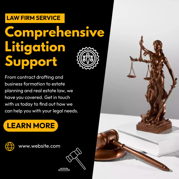 Comprehensive Litigation Support Instagram Post template