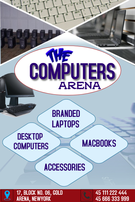 COMPUTER, LAPTOP Plakat template