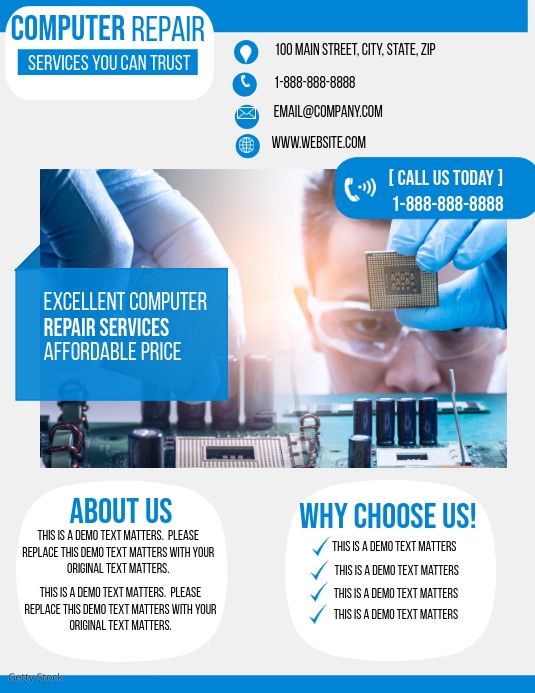 Computer & Network Support technician Edu template | PosterMyWall