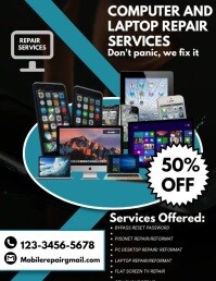 COMPUTER AND LAPTOP REPAIR SERVICES Flyer (US Letter) template
