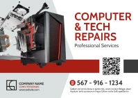 Computer and tech repair services template de Kartu Pos