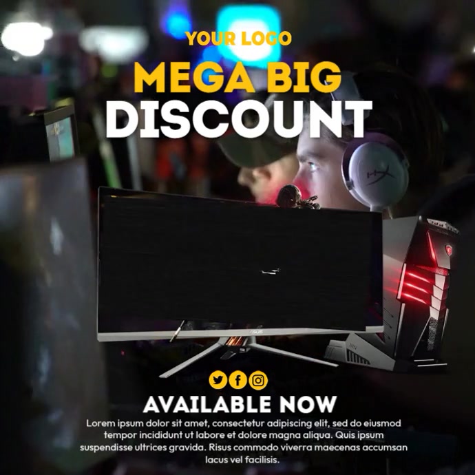 Computer Big Discount Template | PosterMyWall