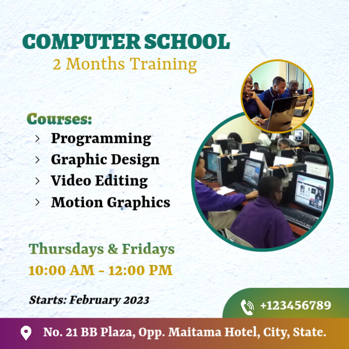 Copy of Computer Class Flyer Template | PosterMyWall