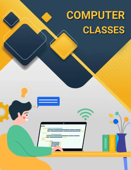 Computer classes, online learning,school Template | PosterMyWall
