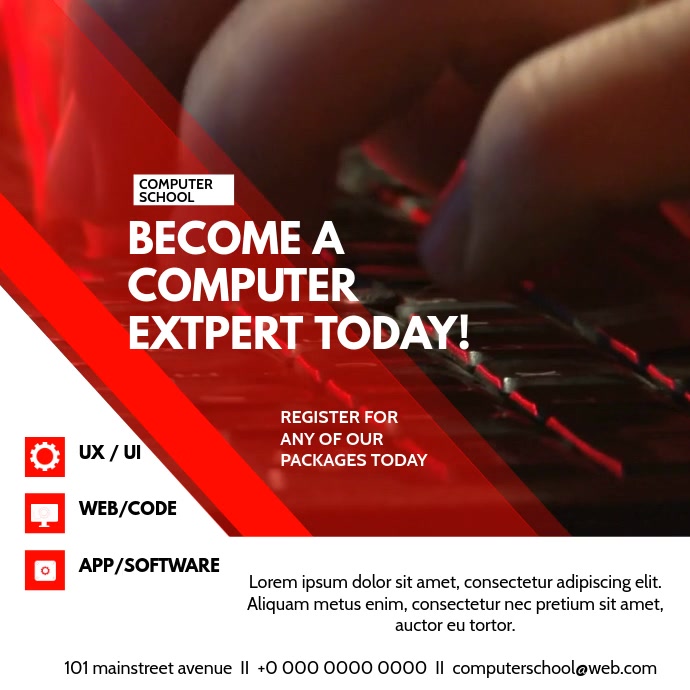 Copy of COMPUTER CLASSES VIDEO AD TEMPLATE | PosterMyWall