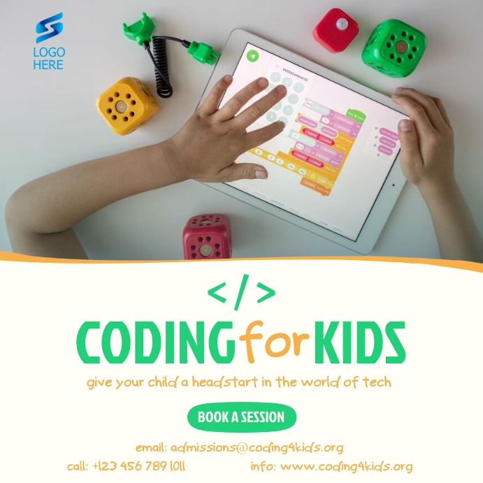 Copy of Computer Coding classes for kids | PosterMyWall