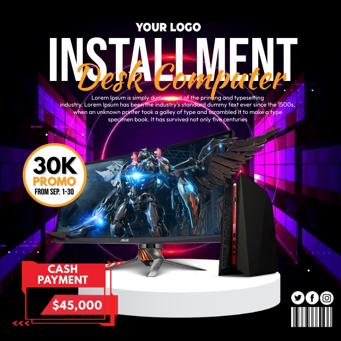 Computer Installment Template | PosterMyWall