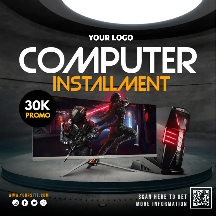 Computer Installment Template | PosterMyWall