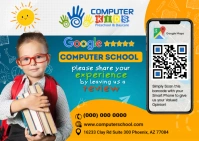 Computer Kids Google Review Postcard template